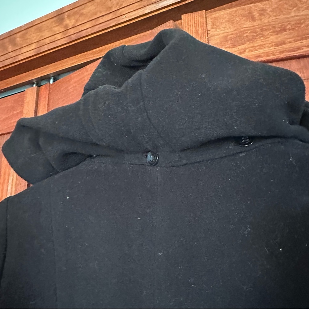 Tulle Black Pea Coat - Picture 8 of 8